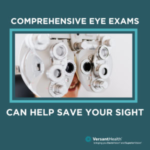 Social media ad that says comprehensive eye exams can help save your sight