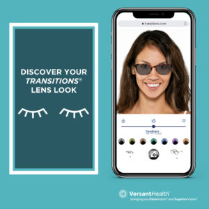 Social media ad that says discover your Transitions lens look