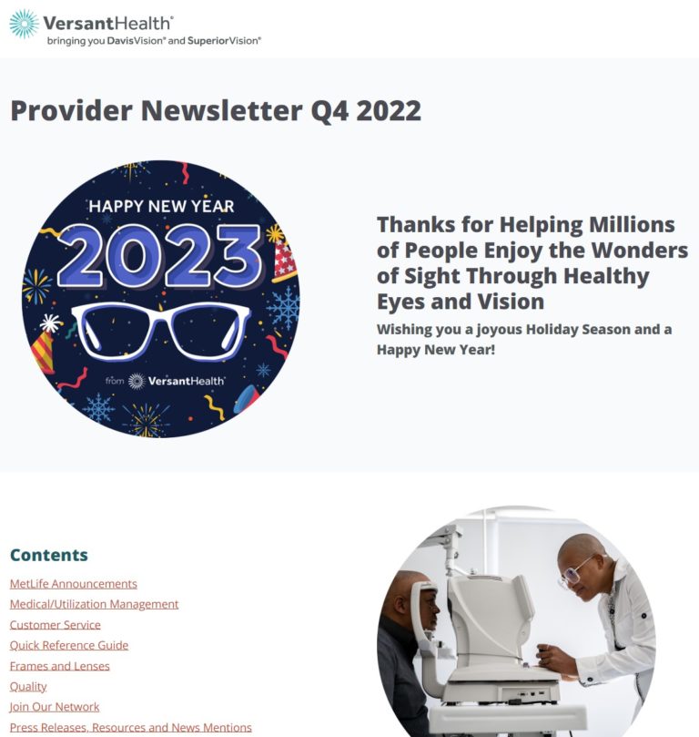 Screenshot of the Q4 2022 newsletter