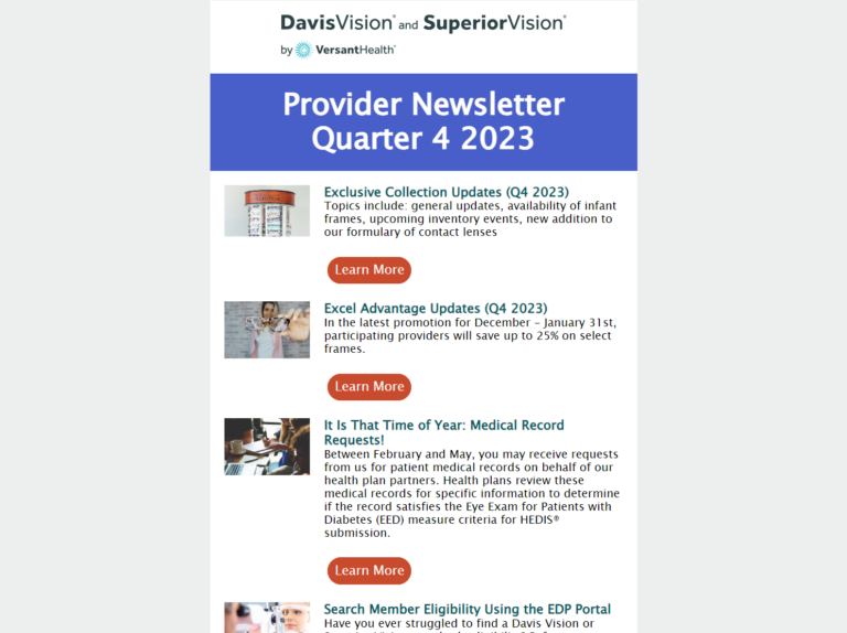 Low-quality preview of the Q4 2023 provider newsletter