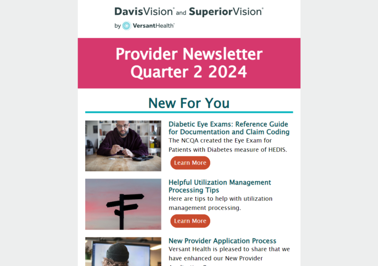 Low-resolution screenshot of the quarter 2 2024 provider newsletter