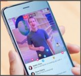 Screenshot of a phone displaying a Facebook live stream